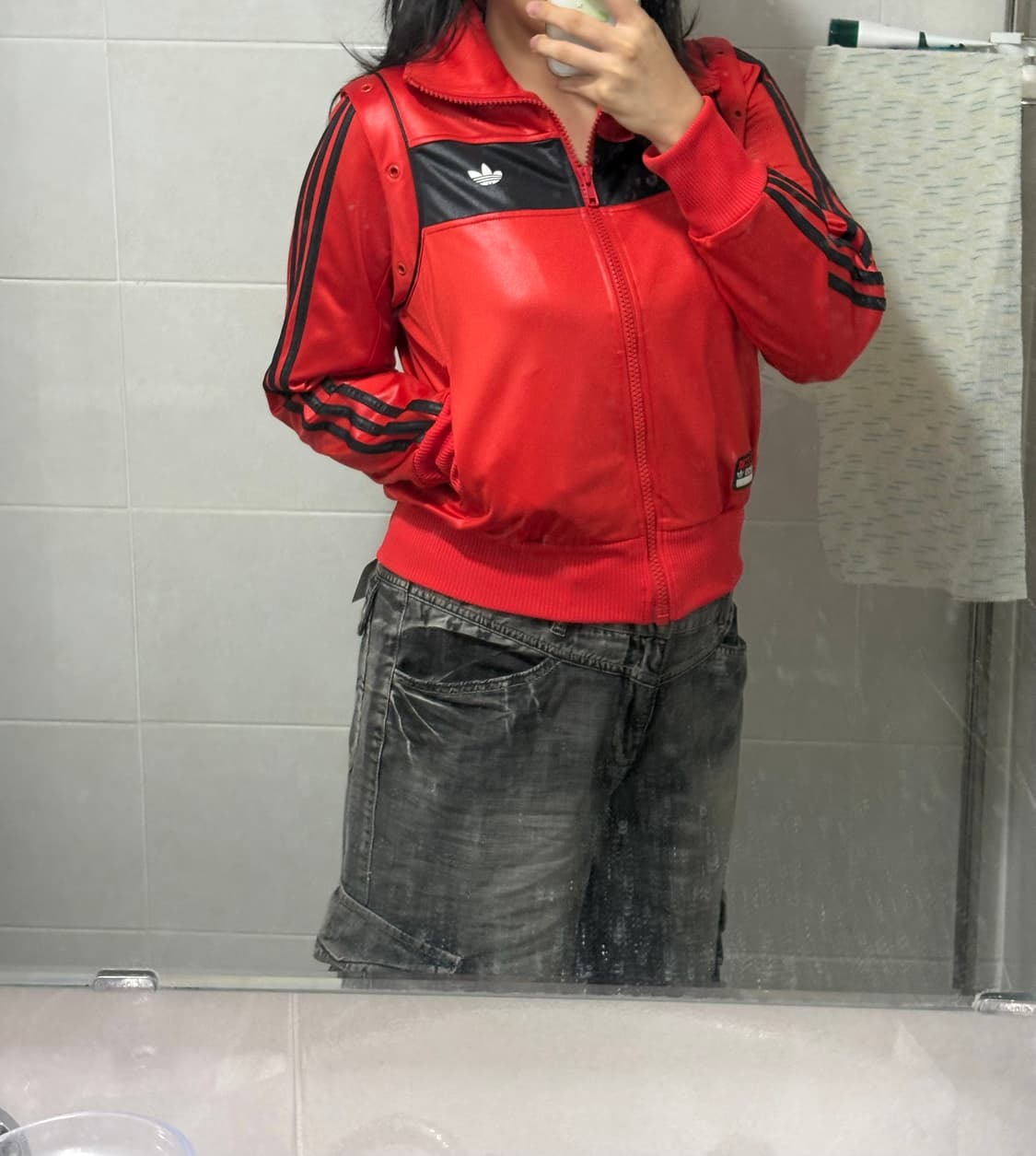 아디다스 파이어버드 져지 레드 블랙 초희귀 상품이미지6