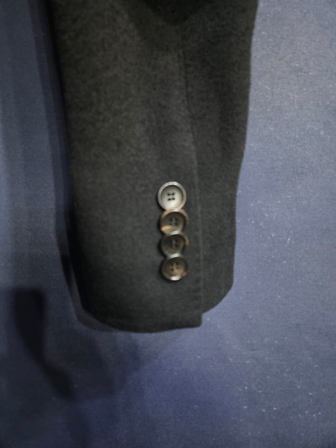 솔리드옴므 블랙 남성 슬림핏 95~100 캐시미어 혼방 코트  상품이미지5