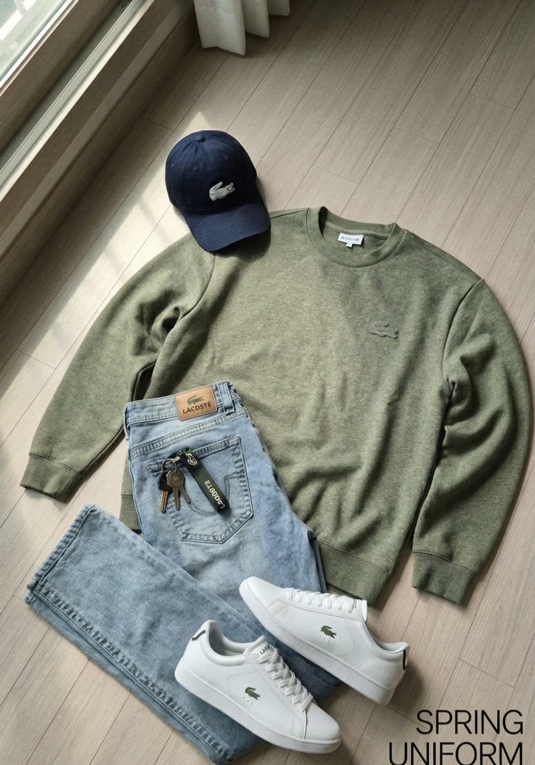 [라코스테] 새상품정품 남성 세미 릴렉스핏 맨투맨 (SH070E-54N) 상품이미지1