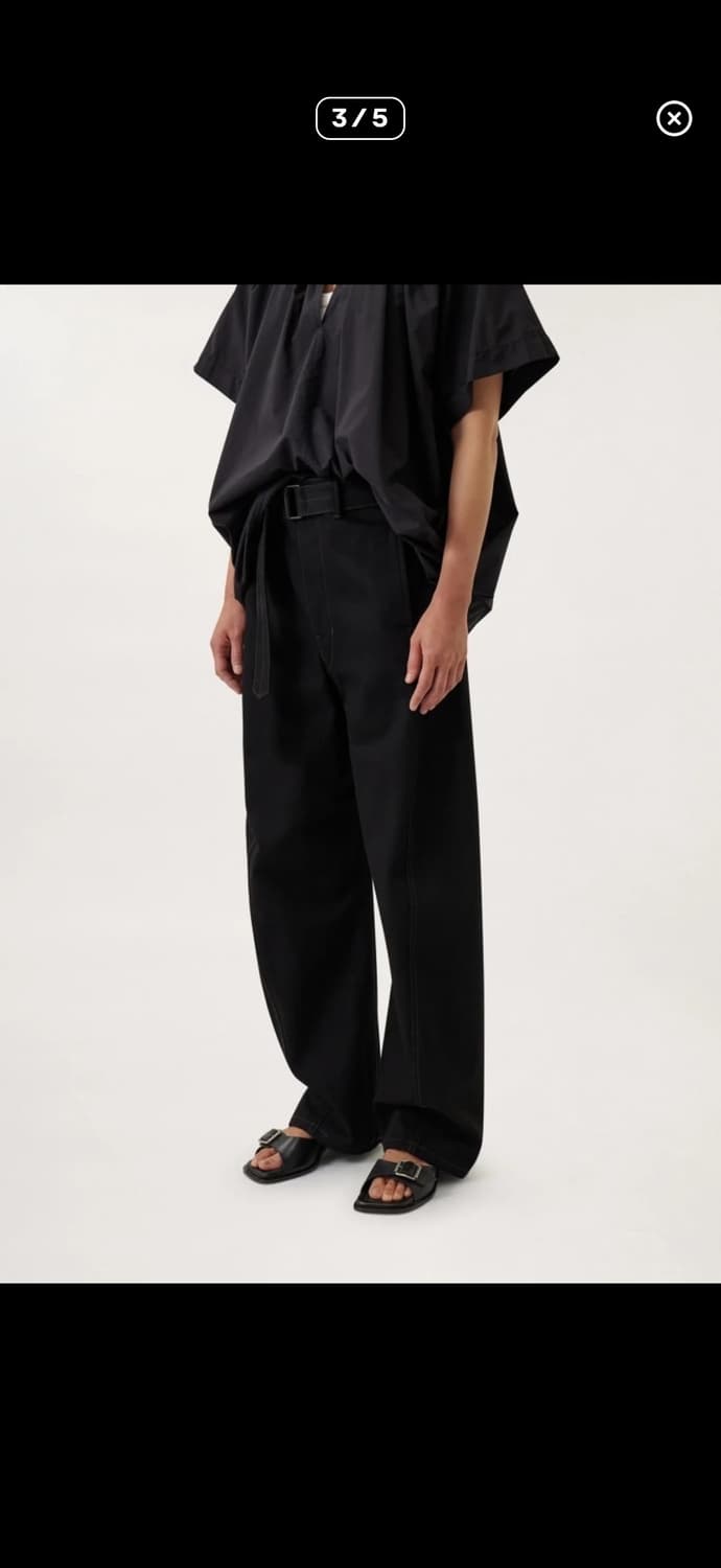 르메르 22ss twisted belted pants black xxs 상품이미지1
