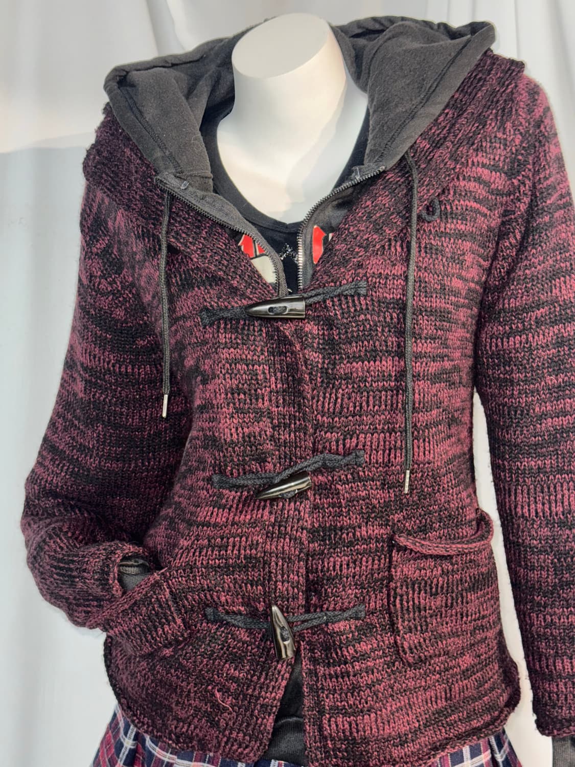 레드 체크 데일리 펑크 니혼진 코디세트  상품이미지6