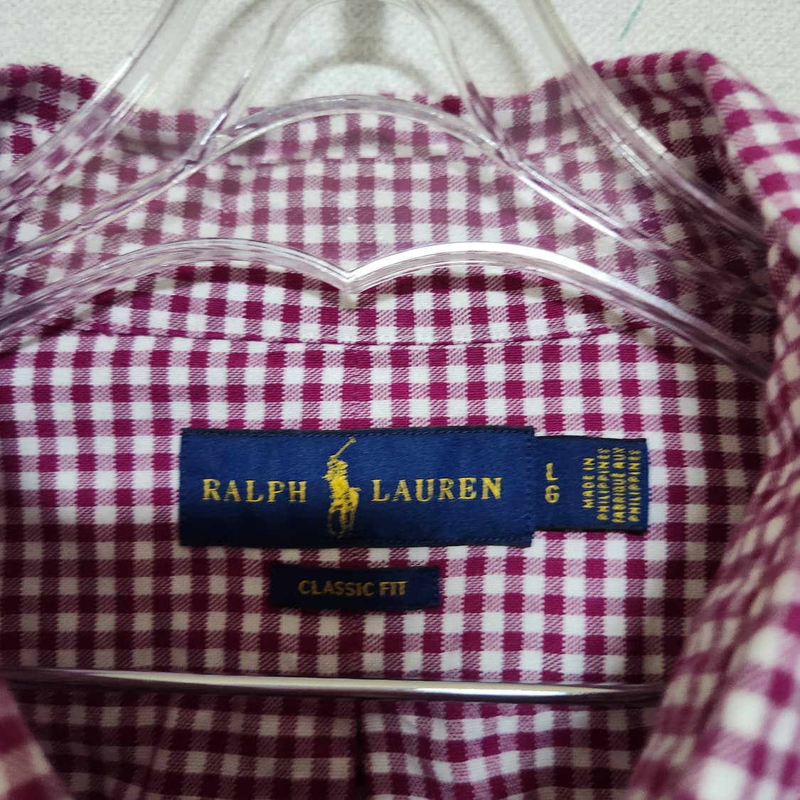 폴로랄프로렌 체크 남방 L/G 클래식핏  상품이미지4