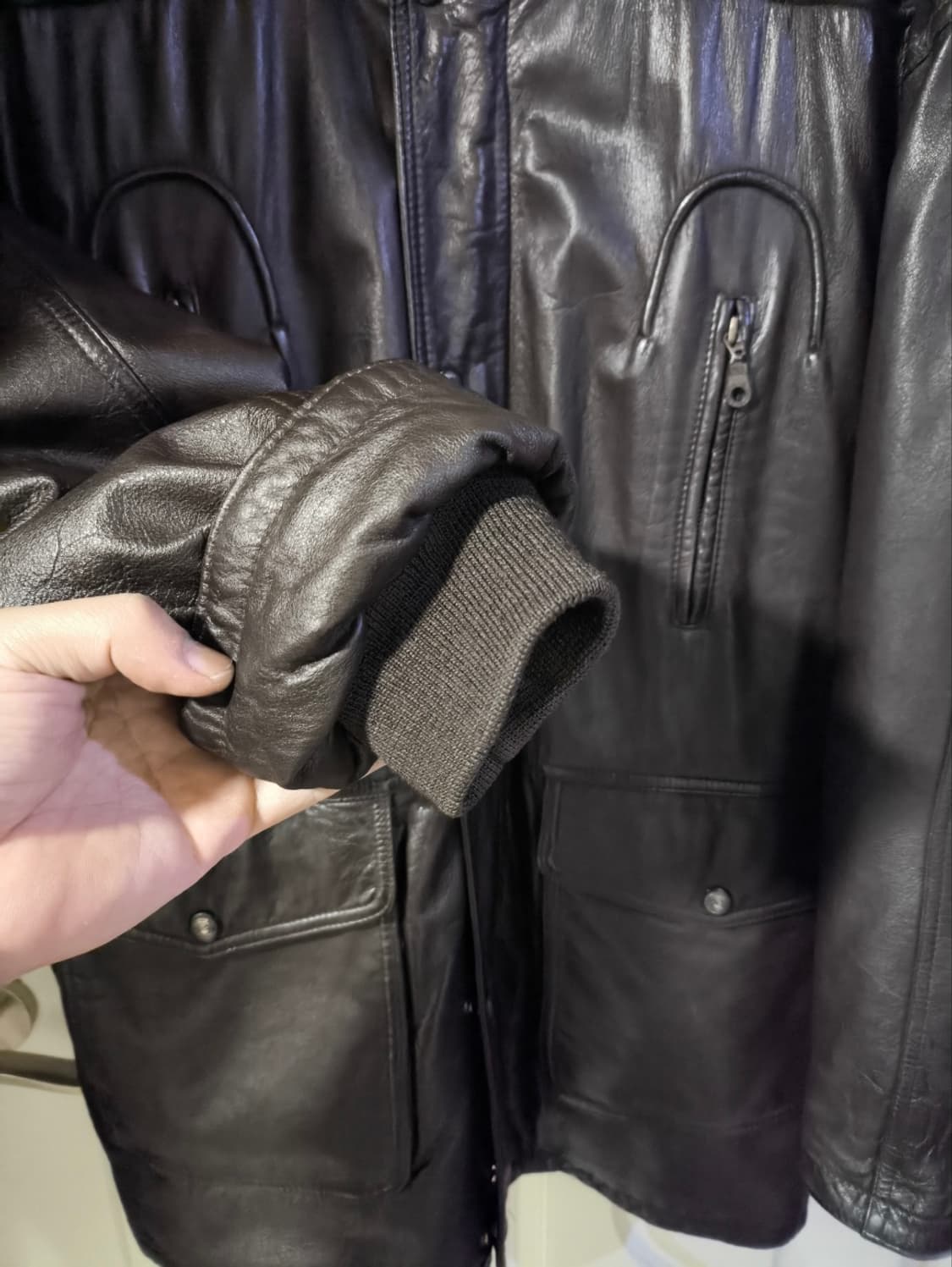 XL USA 올아메리칸 천연가죽 구스다운 패딩자켓 상품이미지5