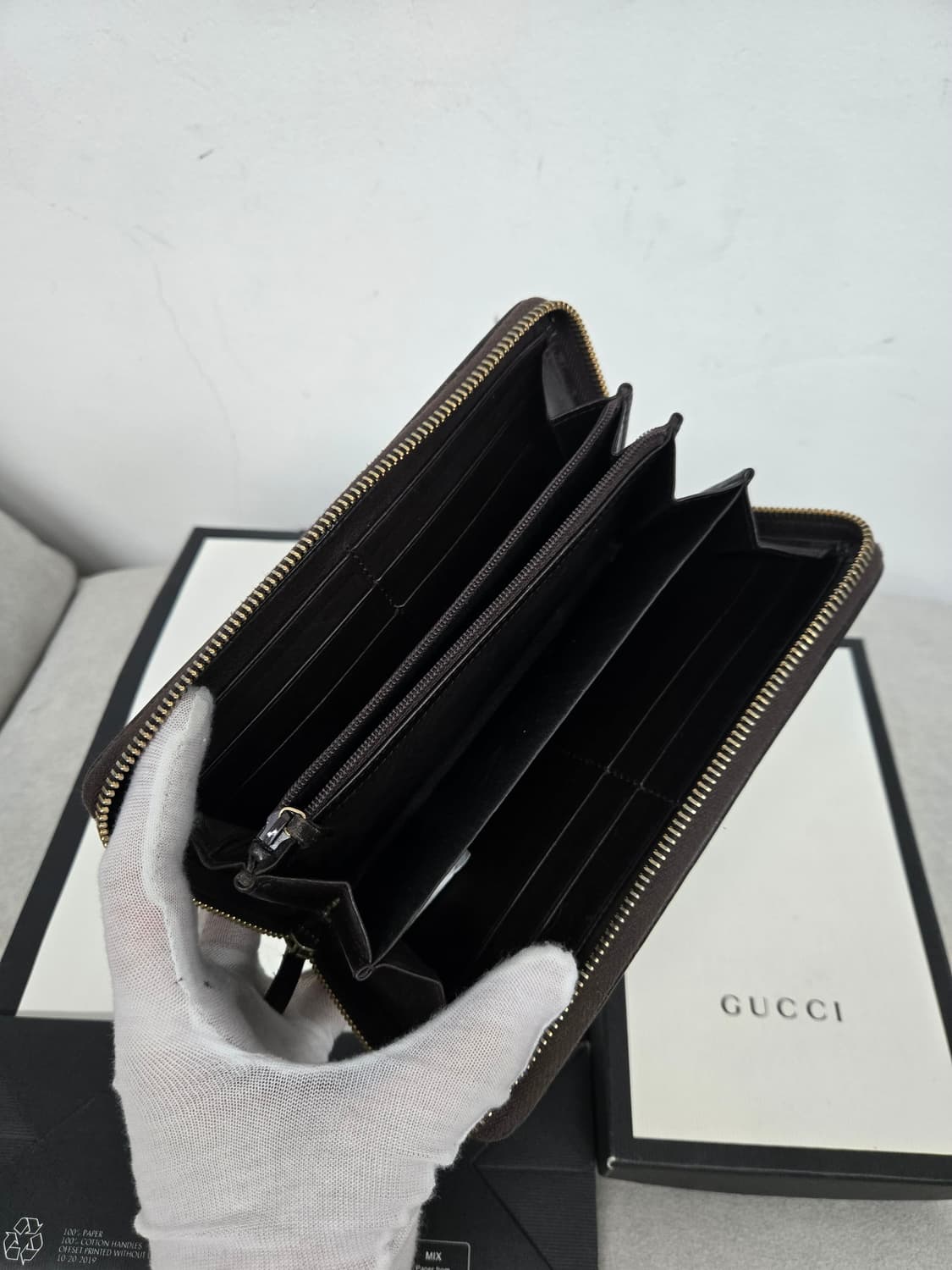 [보증서 정품] 구찌 인터로킹 장지갑 상품이미지1