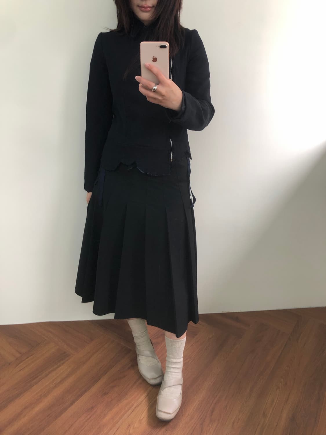 꼼데 가르송 비대칭 링클 자켓 상품이미지2