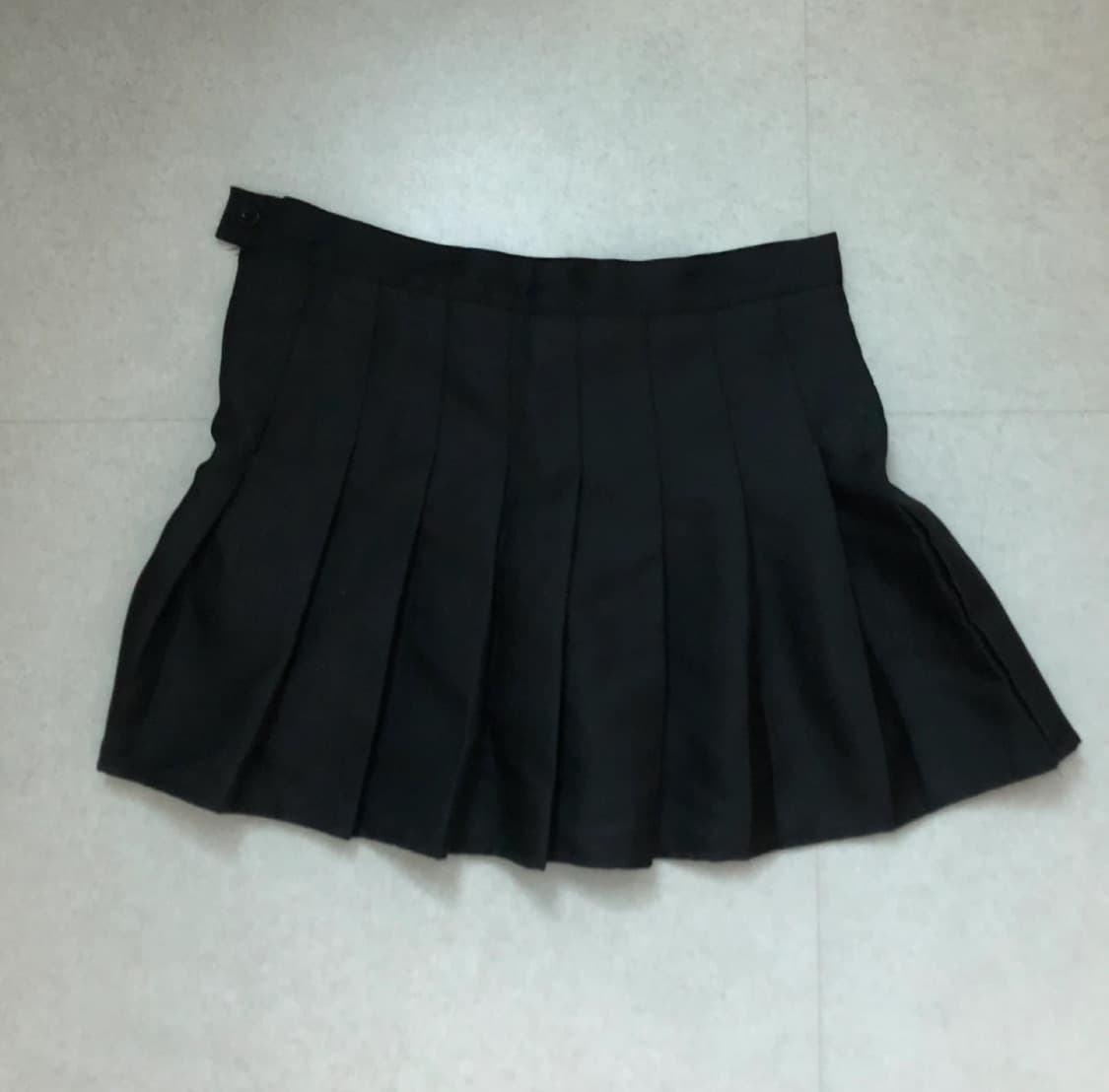 블랙 플리츠 스커트 상품이미지3