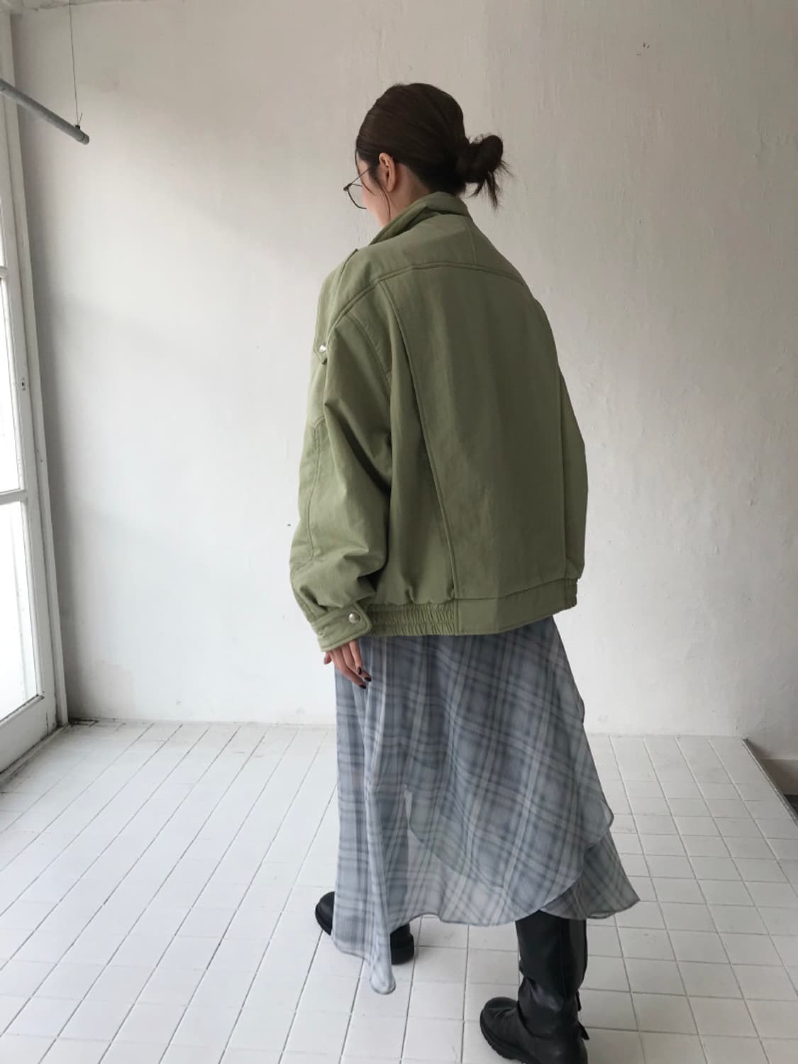 마크들리 레이어드 체크 고퀄 쉬폰 원피스 상품이미지7