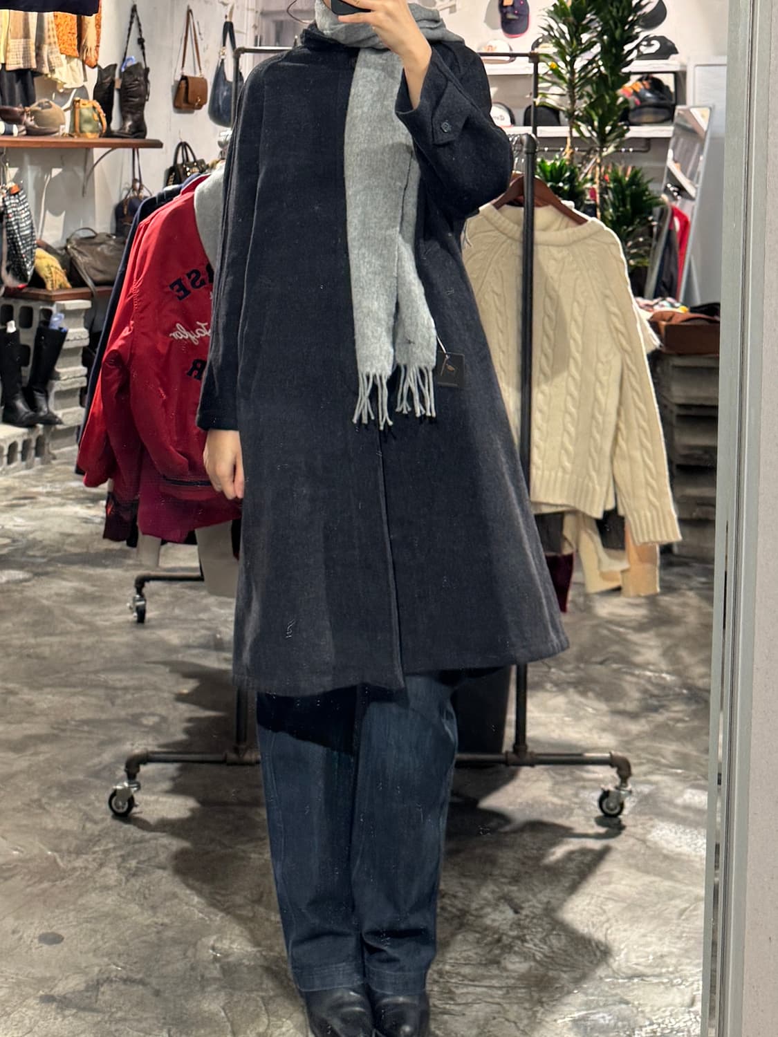 HARROW TOWN STORES dark gray coat 상품이미지5