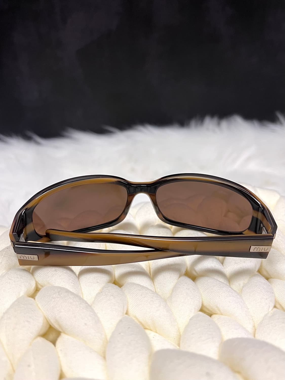 MiuMiu 미우미우 레오파드 브라운 호피 슬림 프레임 선글라스 상품이미지4