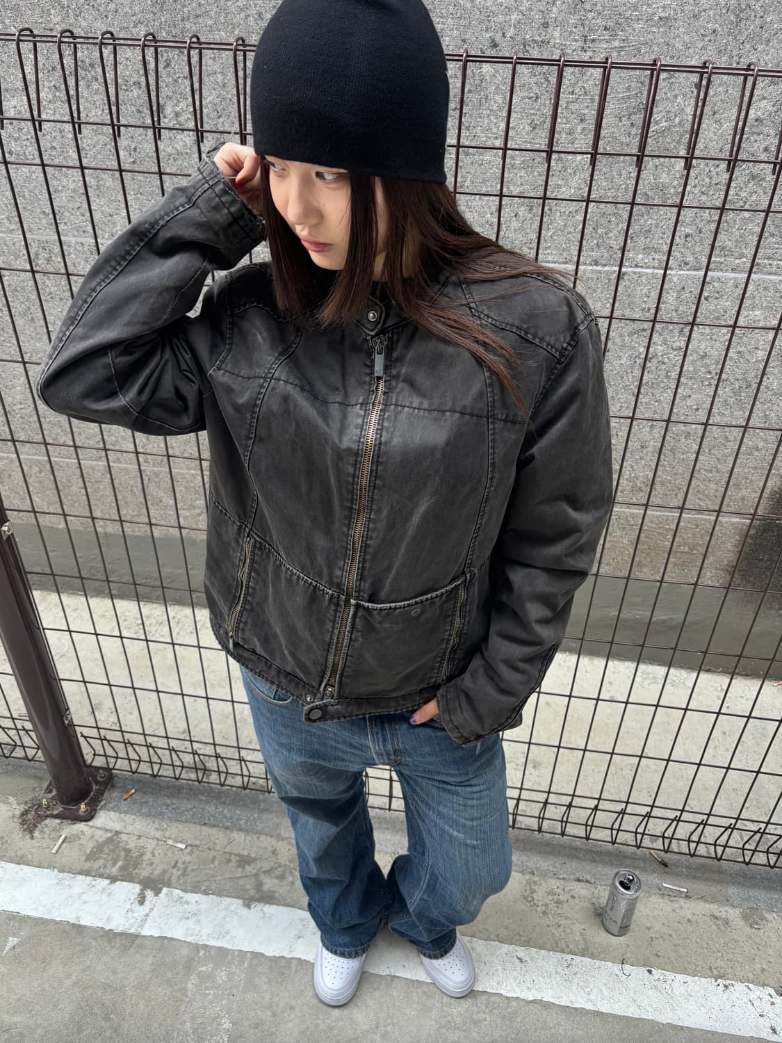 AX 알마니 익스체인지 블랙 라이더 자켓 상품이미지1