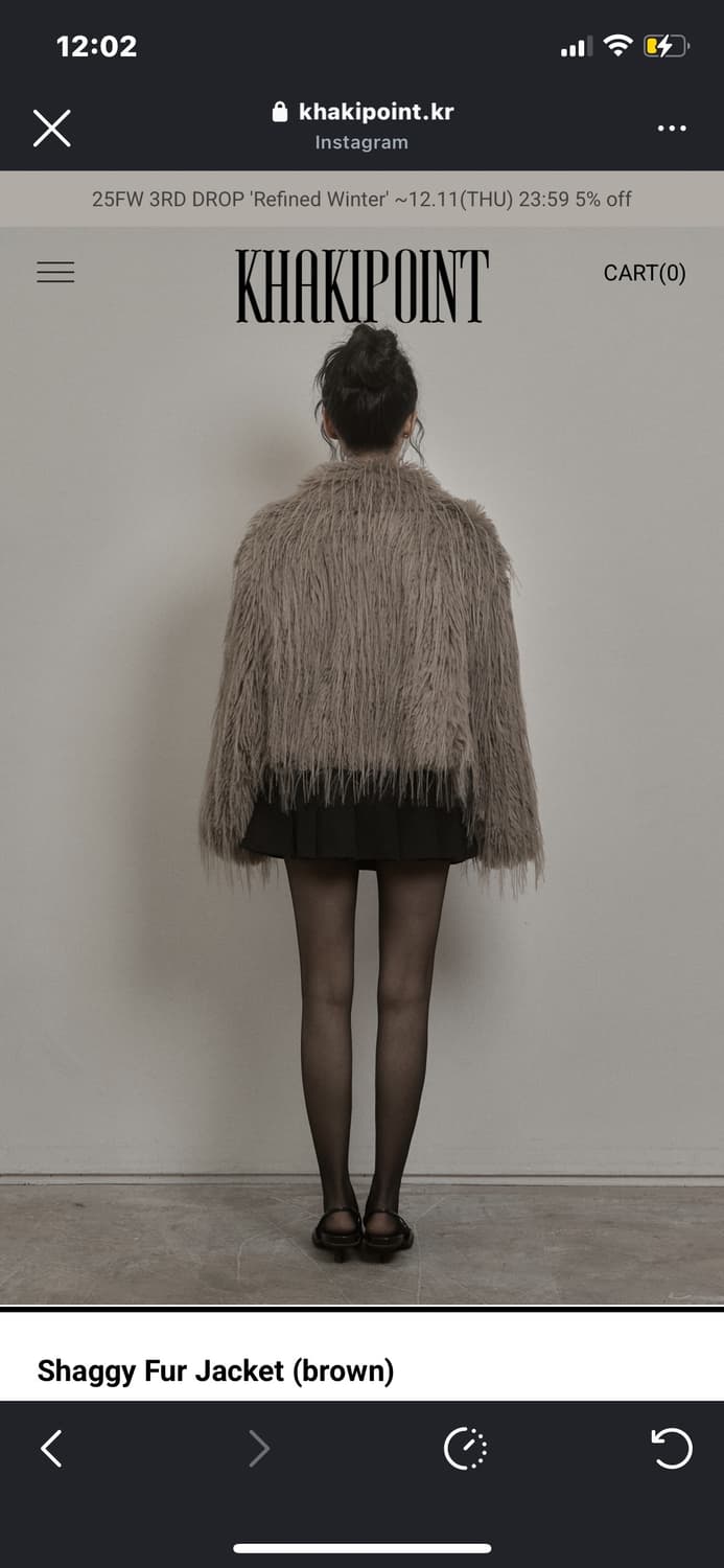 카키포인트 shaggy fur jacket 상품이미지4