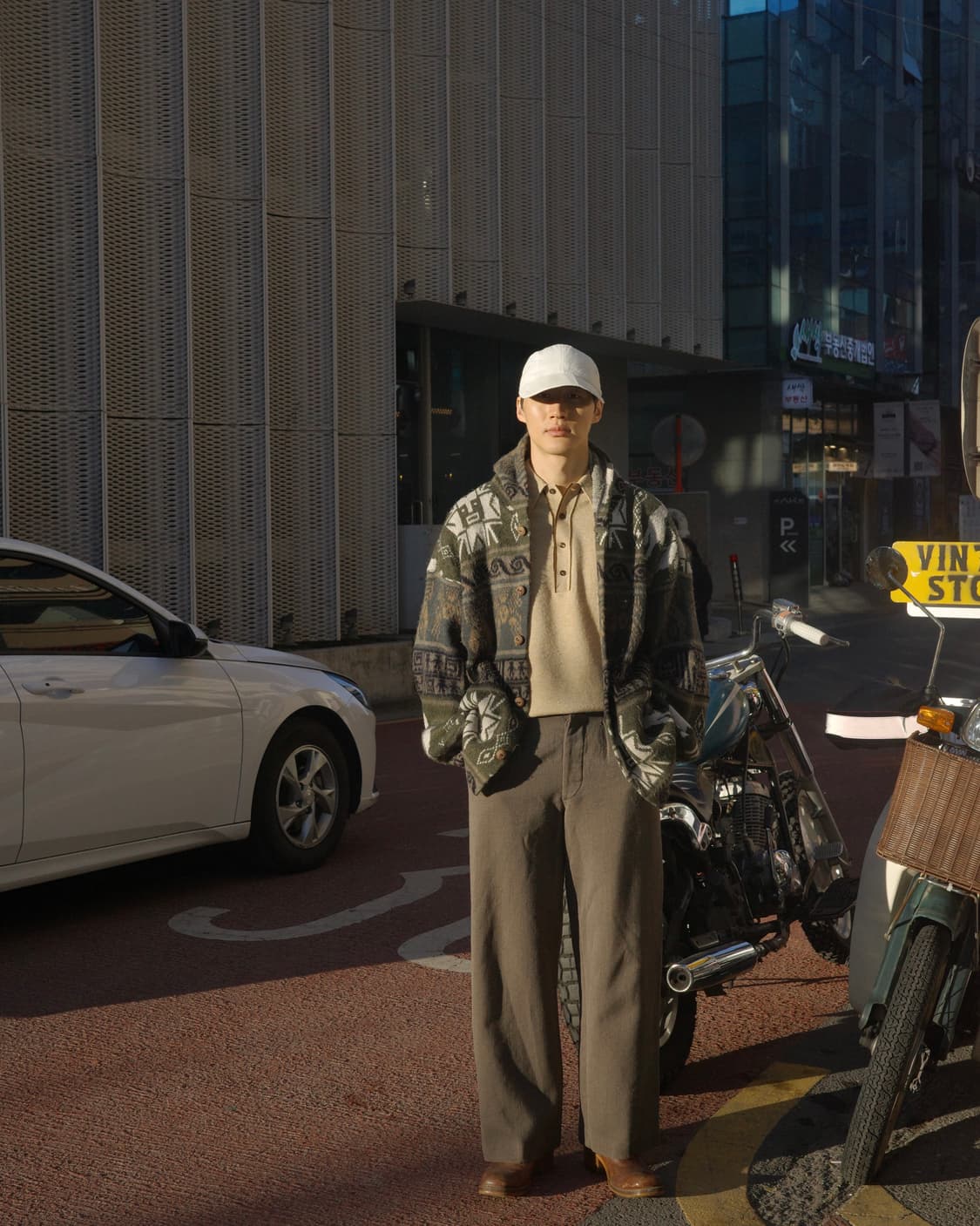 빈티지 아즈텍 패턴 헤어리 울 알파카 후드 니트 상품이미지7