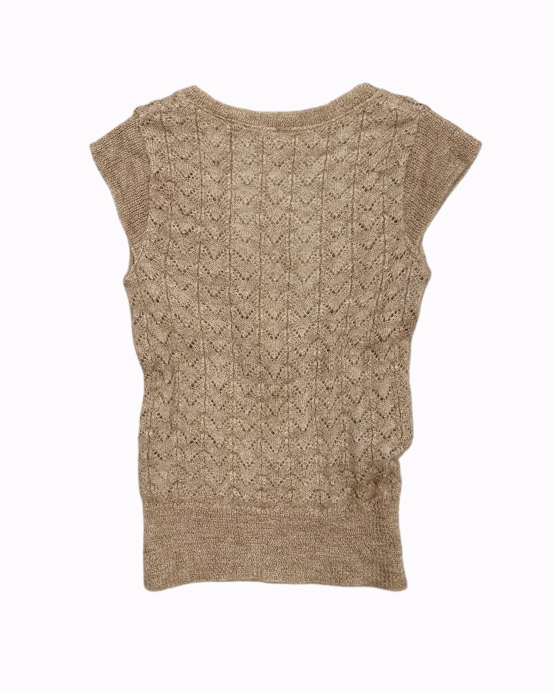 beige mohair crochet knit 상품이미지5