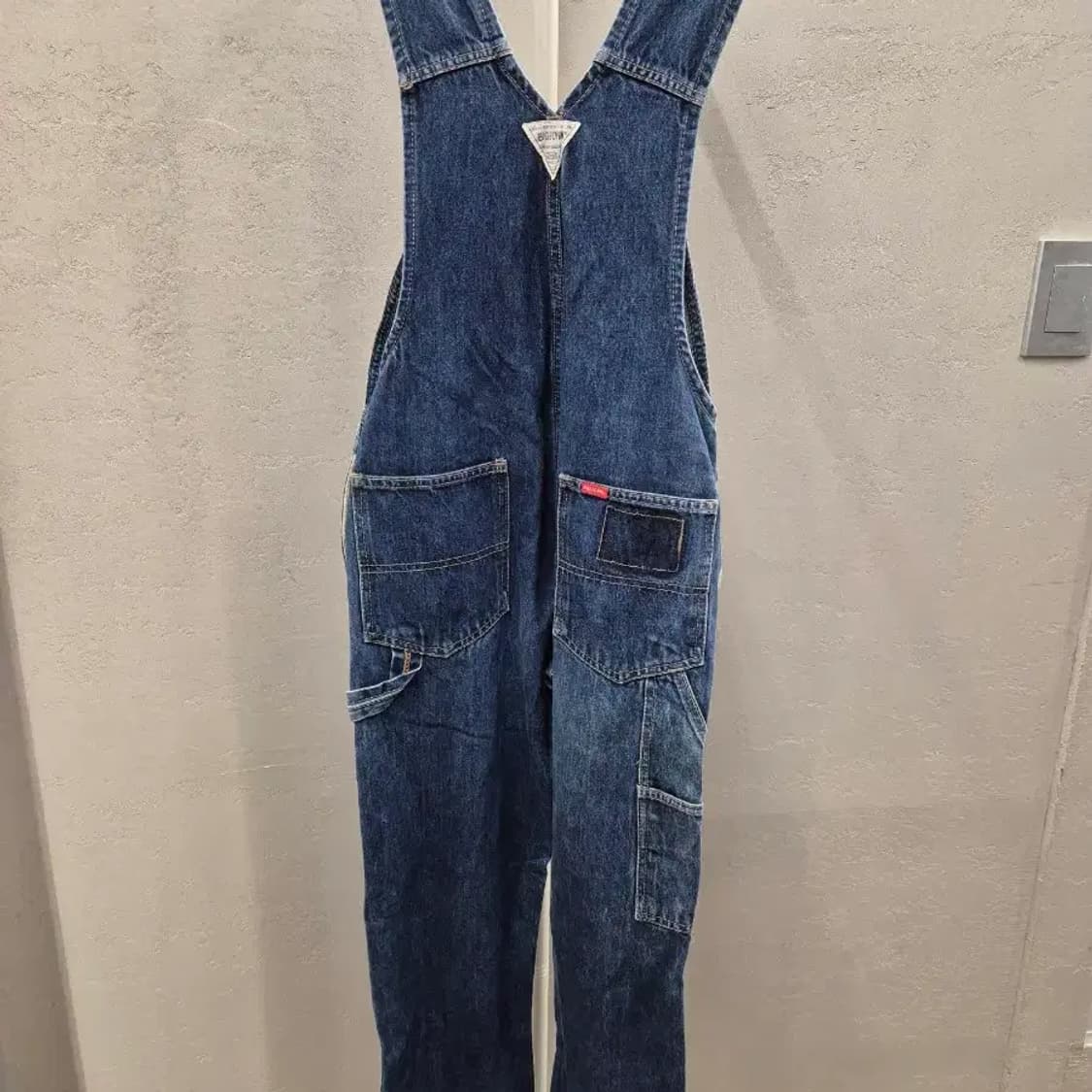 빅존 데님 멜빵바지 32인치 상품이미지3