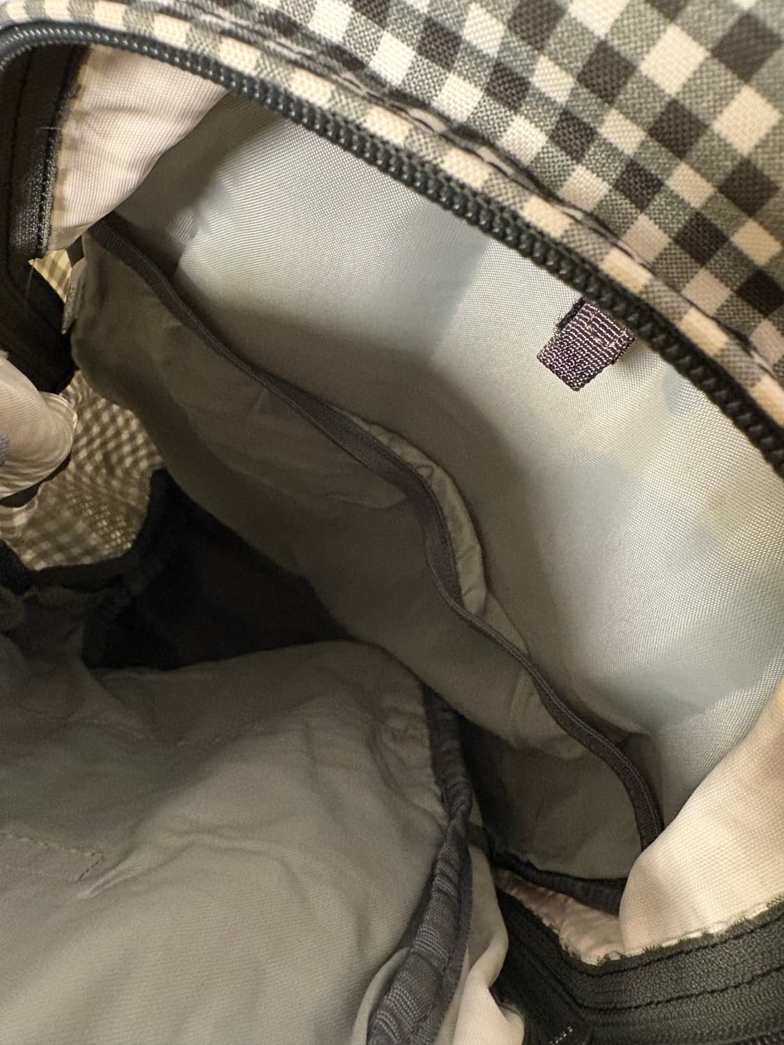 레어) 노스페이스 체크 깅엄 백팩 싱글샷 일본 빈티지 모리걸 가방  상품이미지7