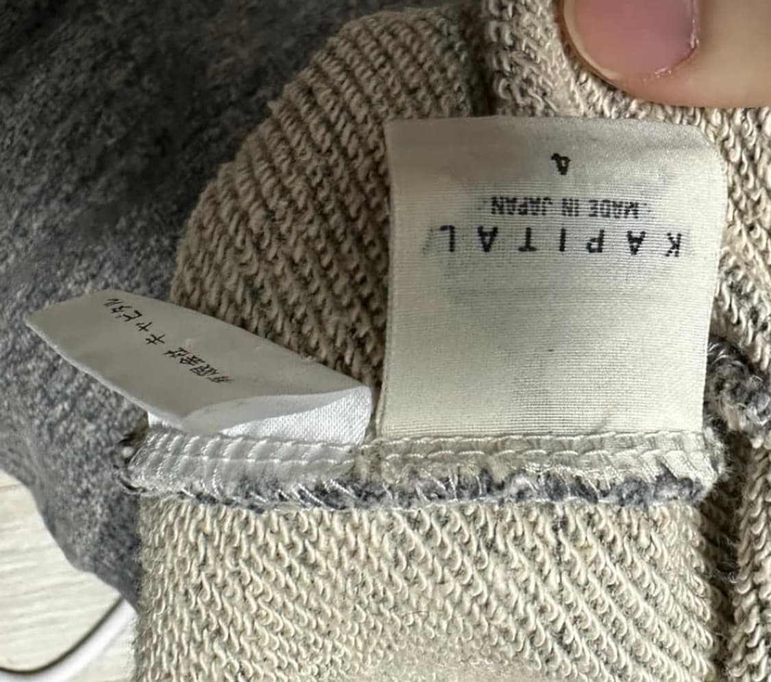 케피탈 플리스 빅 크루넥 스웻 헤더 차콜 상품이미지3