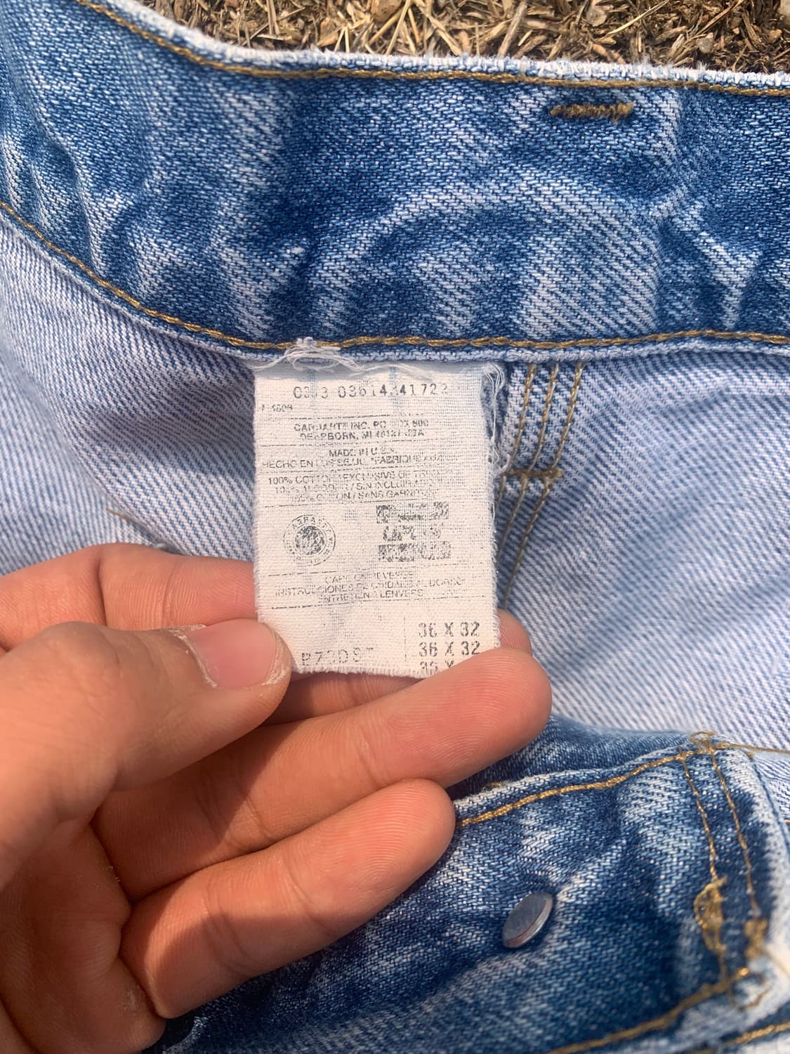 [36] 칼하트 더블니 연청 상품이미지4