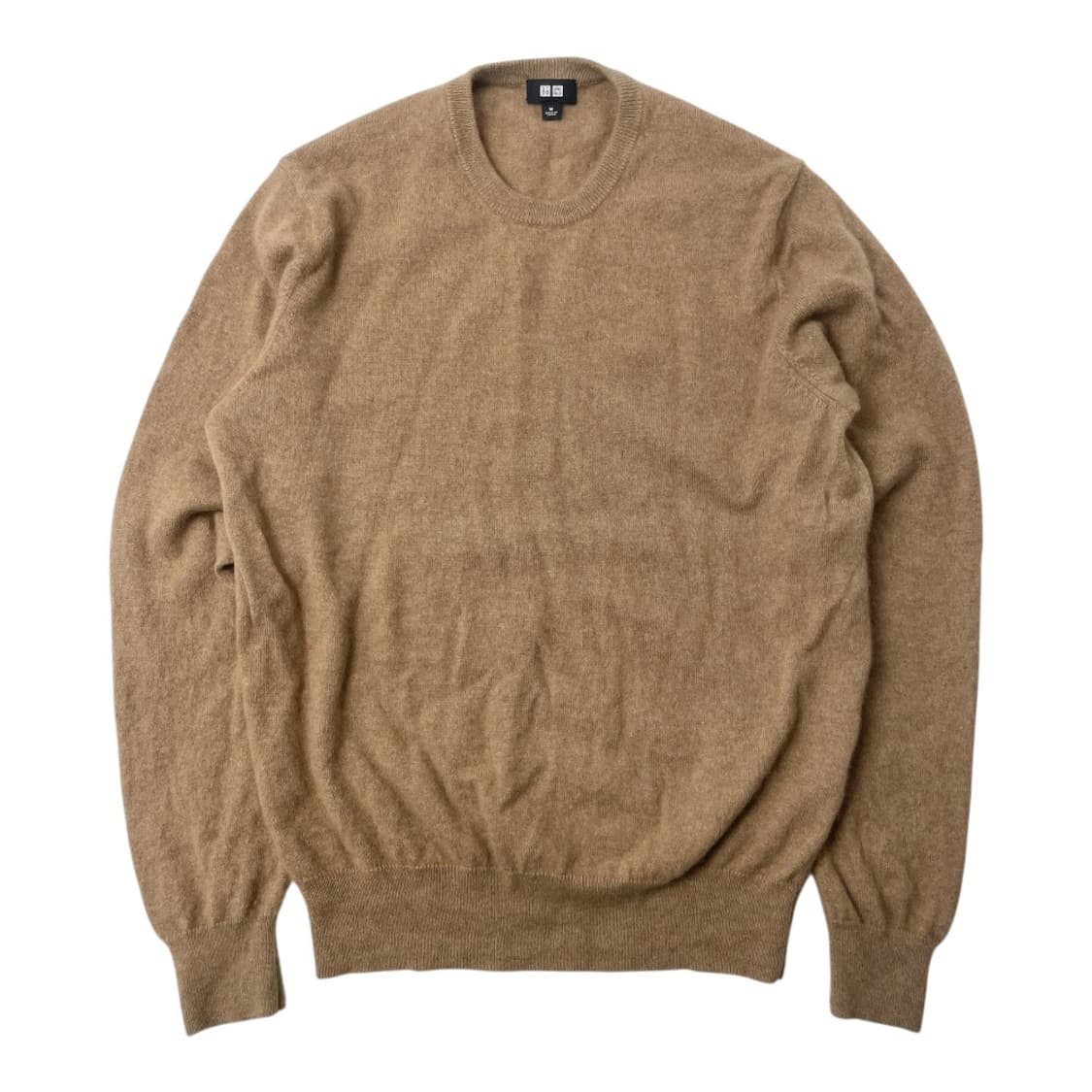 [중고] 유니클로 캐시미어 크루넥 스웨터 베이지 M 상품이미지1