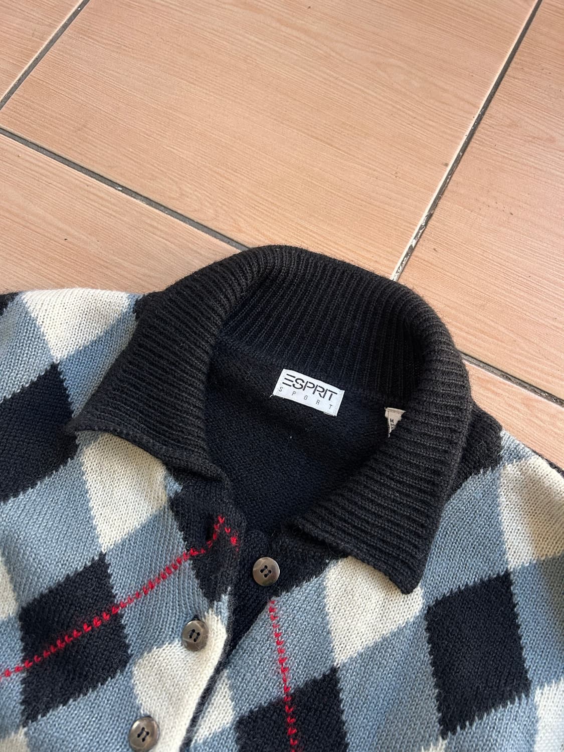 빈티지 아가일패턴 울니트 상품이미지2