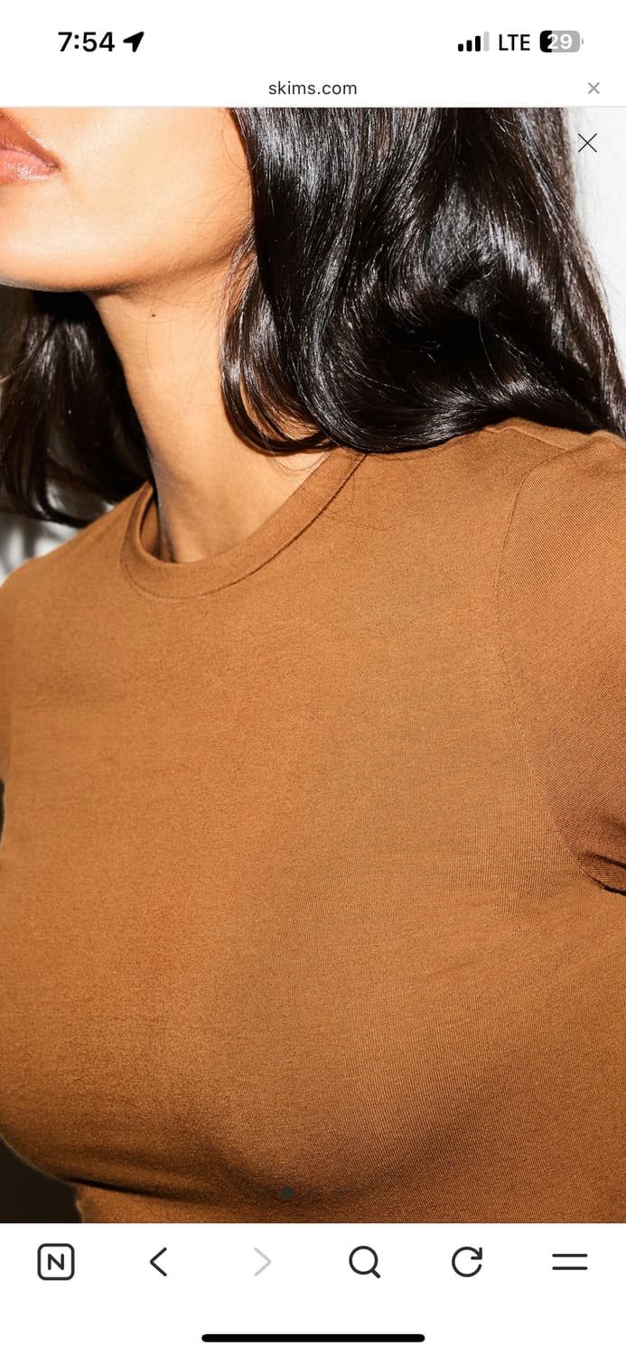 SKIMS 롱 슬리브 티셔츠 Chai 상품이미지3
