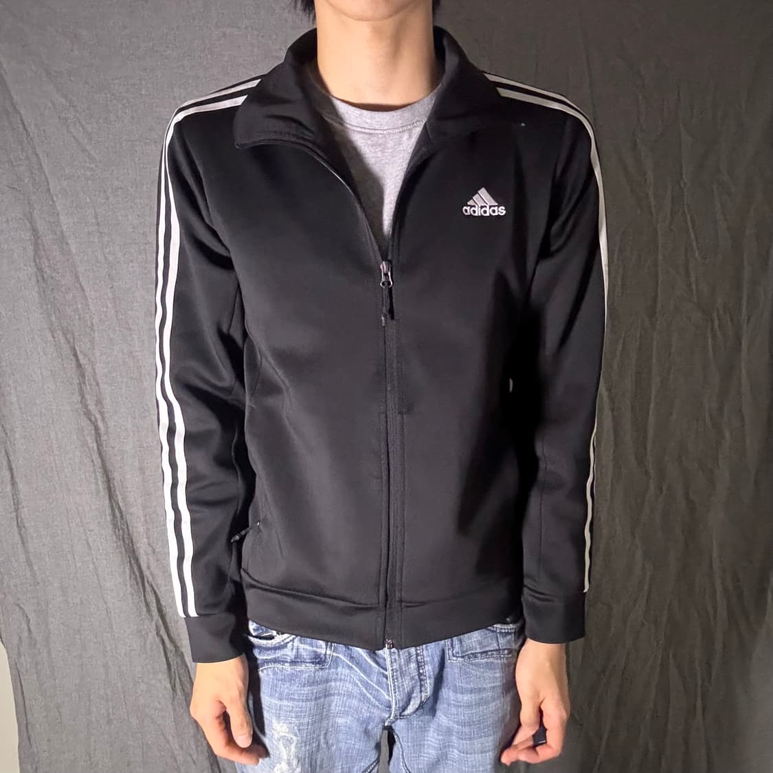 아디다스 삼선 블랙 트랙탑 M 상품이미지1