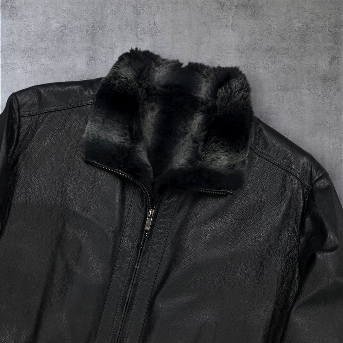 VTG 블랙 컬러 양가죽 자켓 상품이미지2