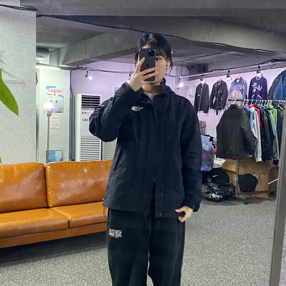 노스페이스 사이드 포켓 블랙 바람막이 B3219 상품이미지1