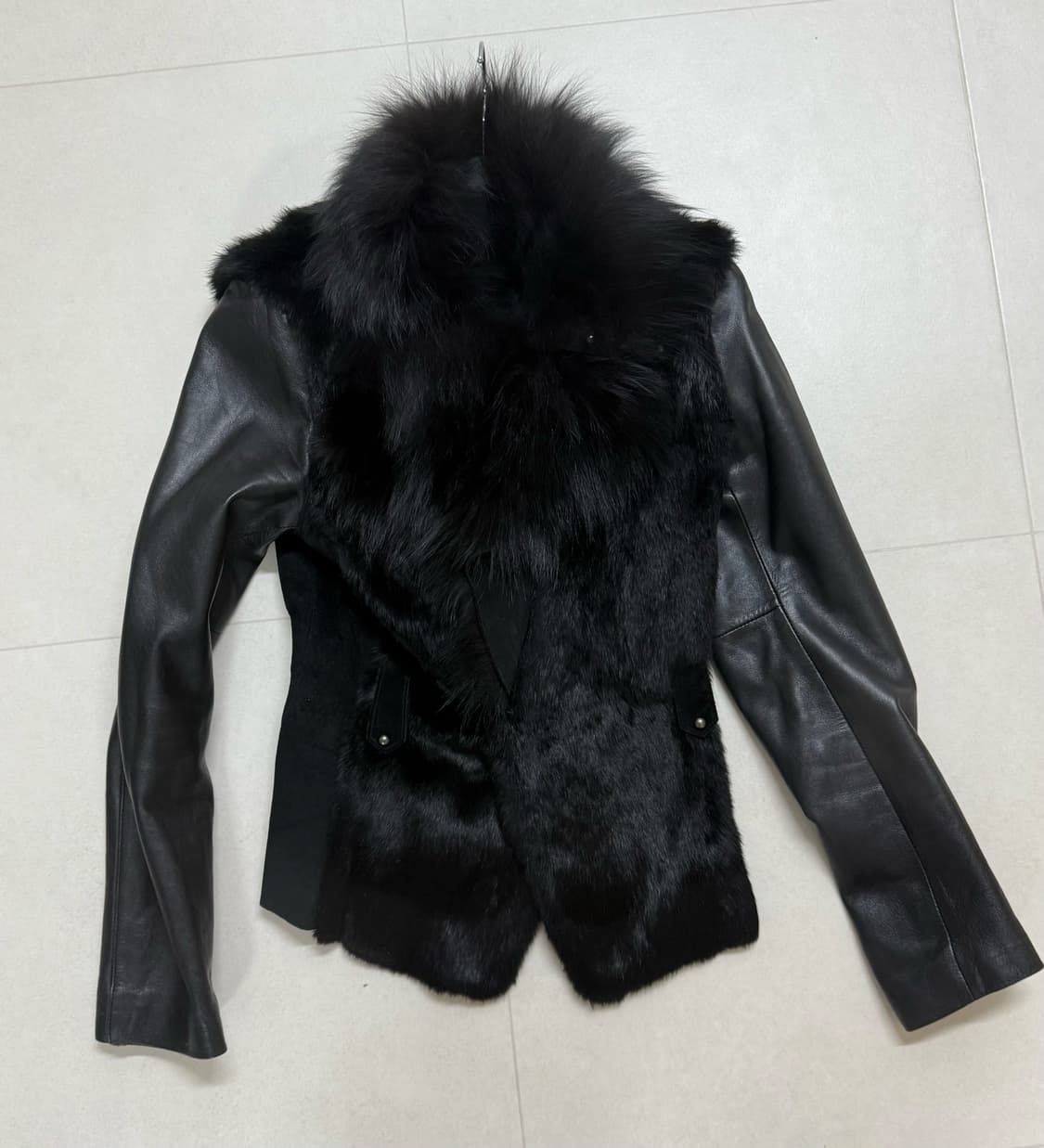 leather fur jacket 상품이미지1