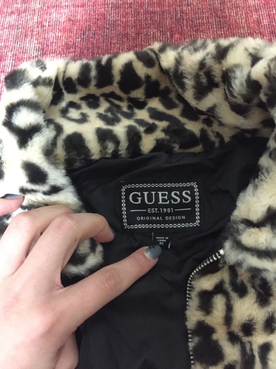 게스 레오파드 퍼자켓  상품이미지2