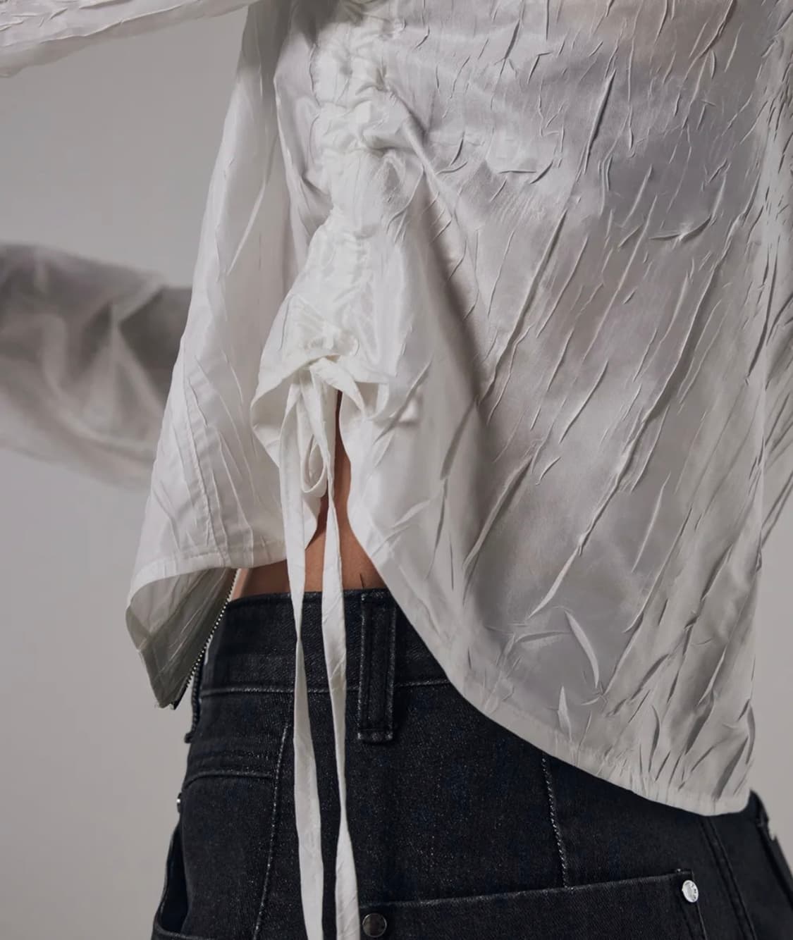 트리밍버드 실키 링클 후드 셔츠 상품이미지2