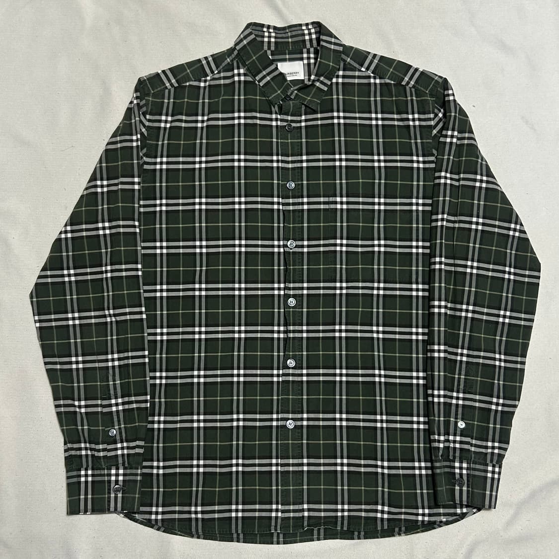 XL 버버리 그린 노바체크 셔츠 상품이미지2