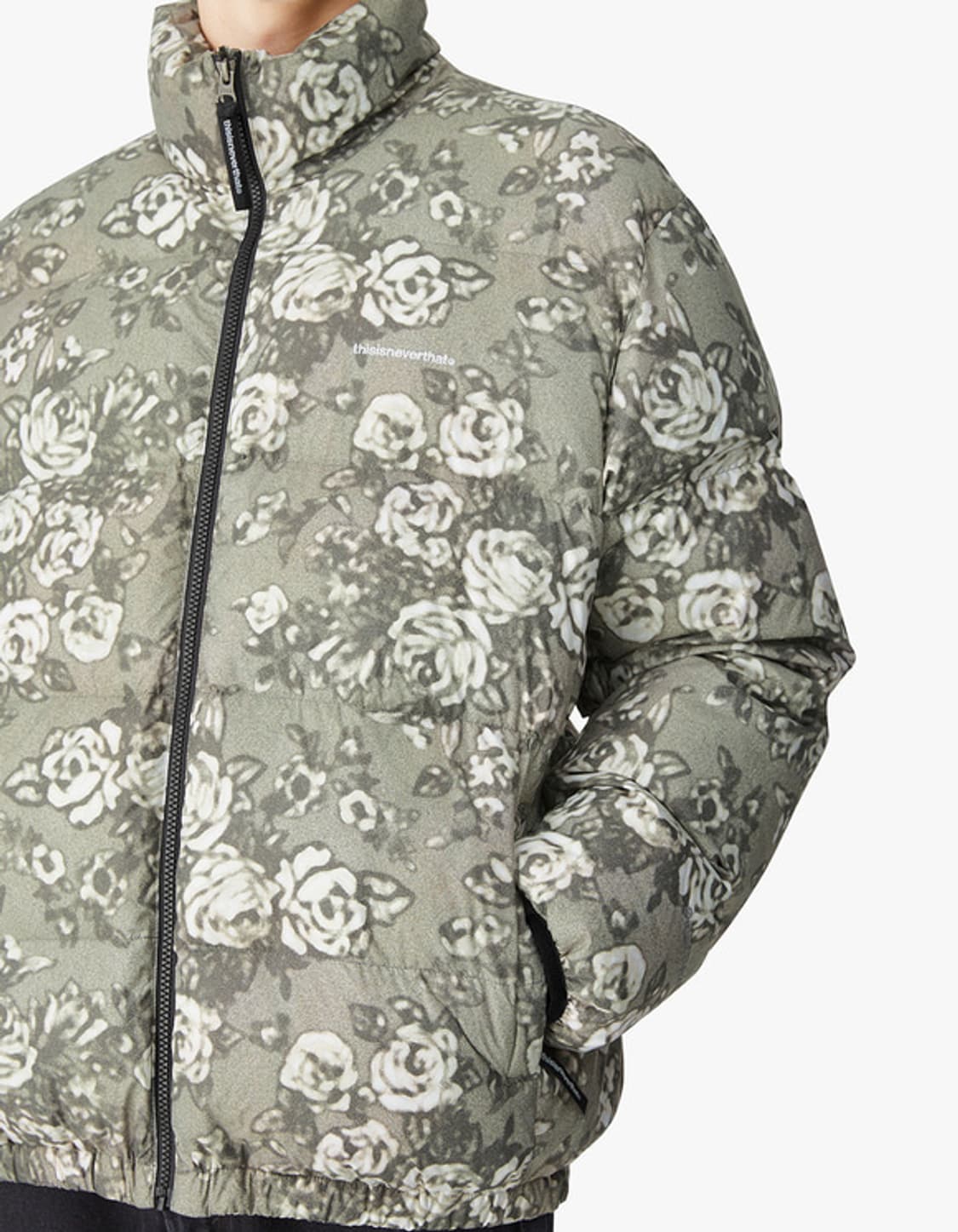 디스이즈네버댓 Down Jacket Flower - Grey 상품이미지3