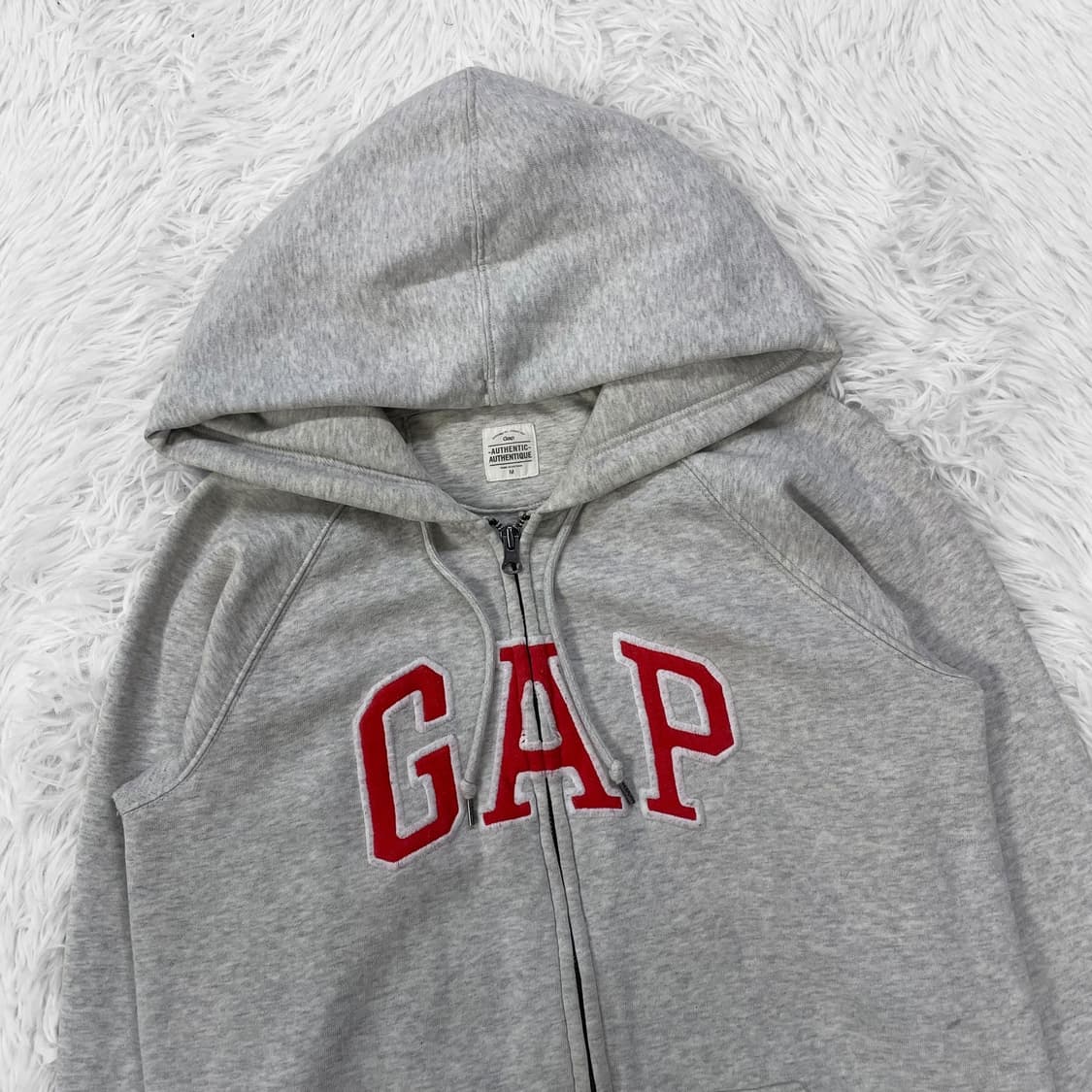 갭 GAP 스펠 로고 후드집업 그레이 상품이미지3