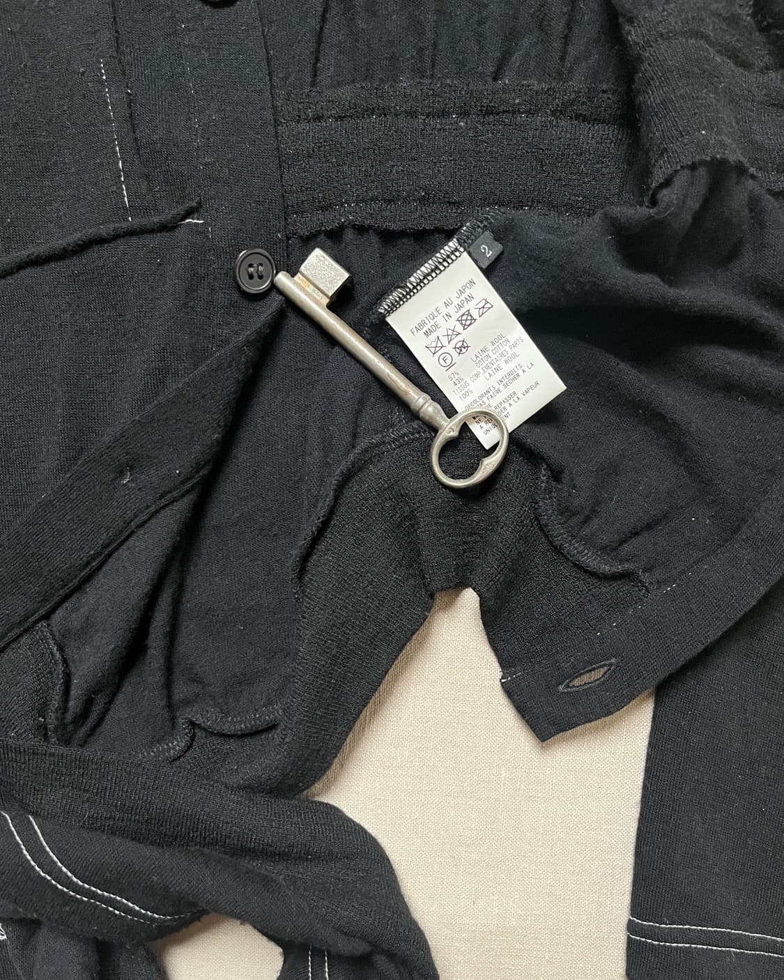 요지야마모토 패치워크 라운드넥 가디건 yohji yamamoto  상품이미지4