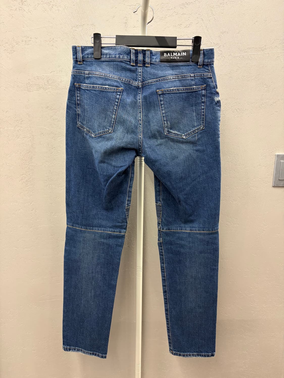 발망 블루 워싱 바이커 데님 청바지 28인치 상품이미지6