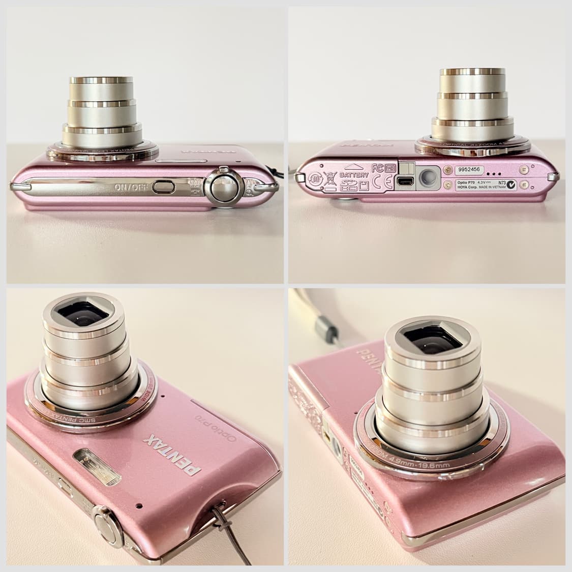 🍓딸기우유맛/미품 풀박스🍓펜탁스 옵티오 P70 핑크 상품이미지7