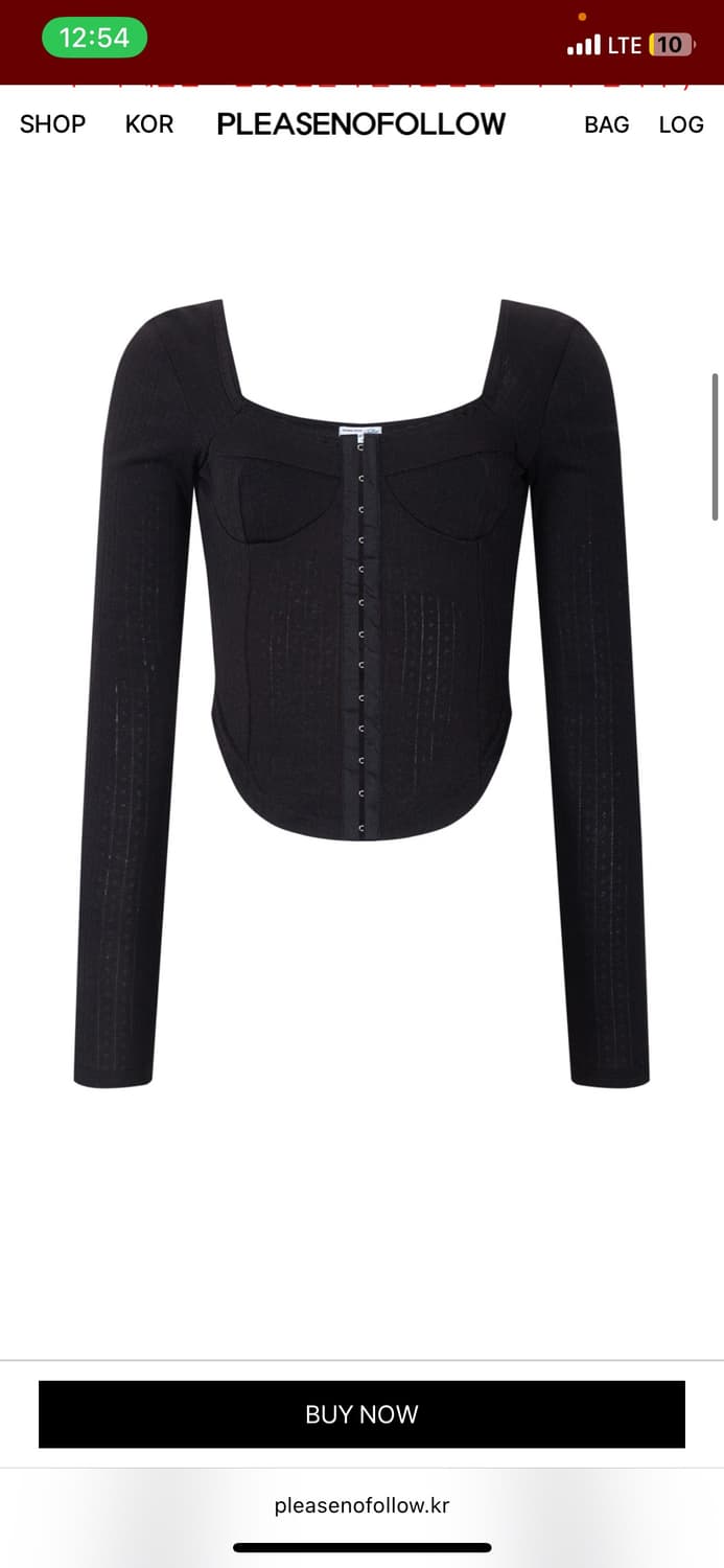 미개봉새상품) 플리즈노팔로우 조안탑 블랙 플노팔 상품이미지3