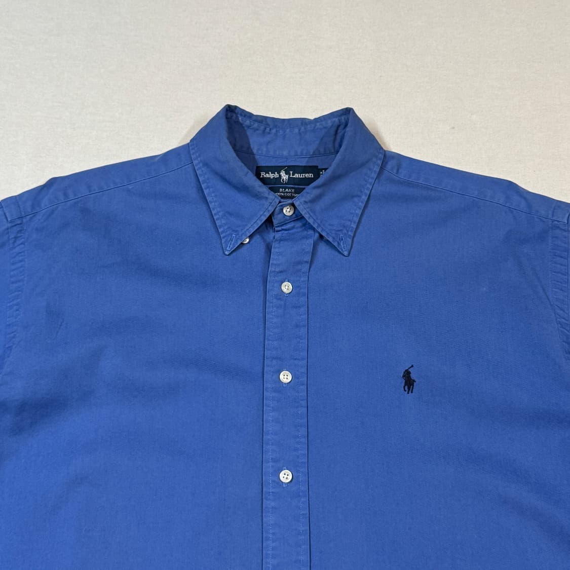 L) 폴로 랄프로렌 클래식 솔리드 셔츠 블루 블레이크핏 상품이미지3