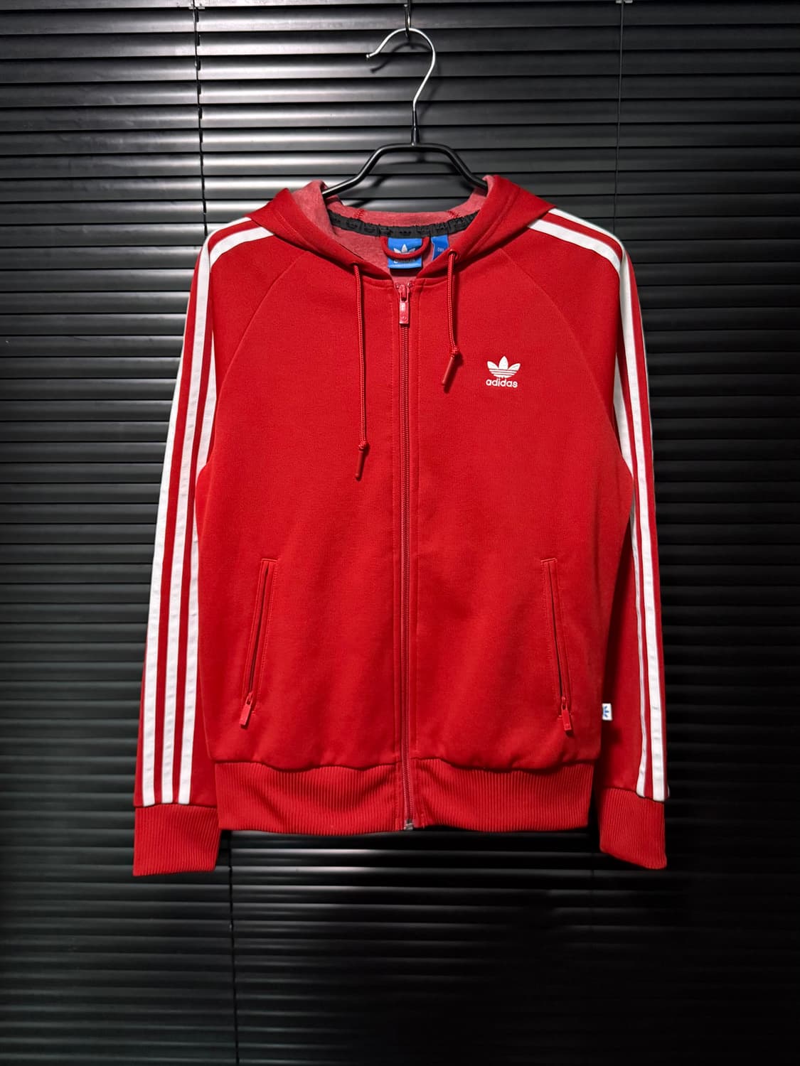 아디다스 후드 후디 져지 저지 트랙탑 집업 레드 빨강 95 M 파이어버드 상품이미지2