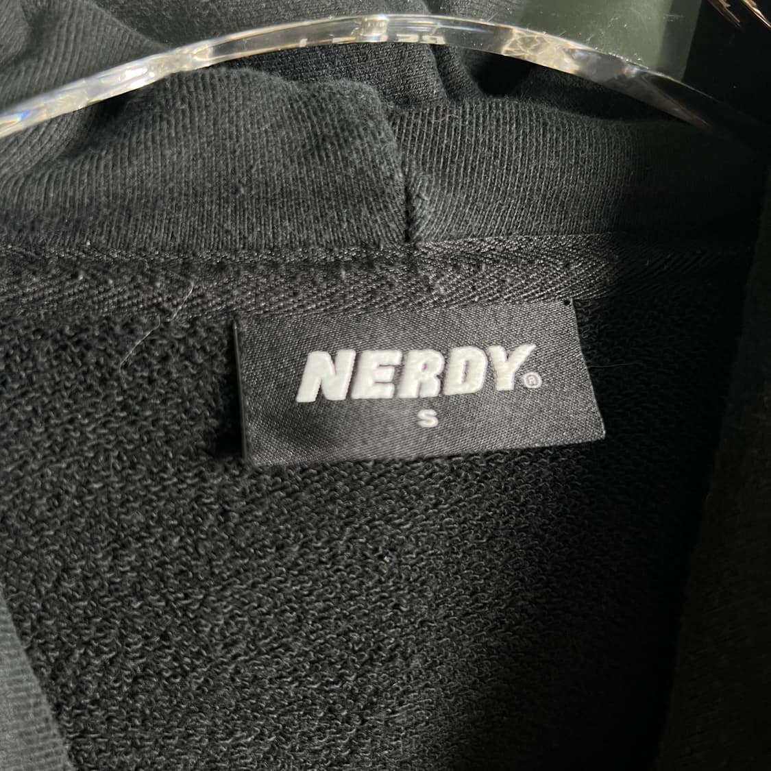 널디 NY 사이드 블록 크롭 후드티 S 상품이미지3