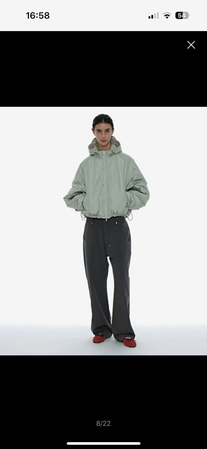 파르티멘토 우먼 리버시블 후디드 윈드브레이커 민트 그레이 상품이미지1