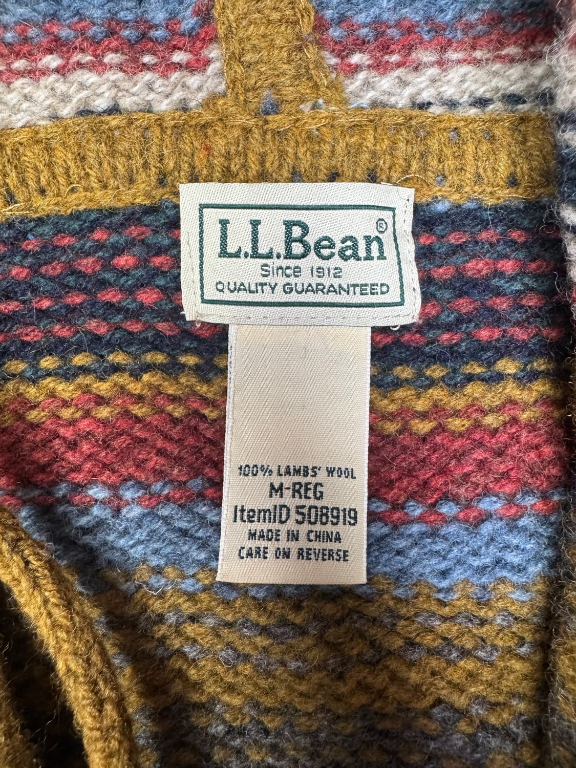 엘엘빈 L.L.Bean 램스울 멀티스트라이프 집업후드 M 상품이미지2