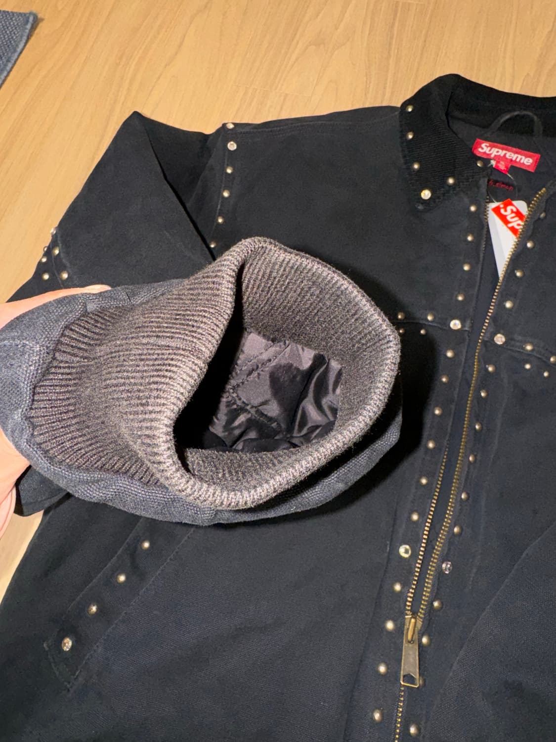슈프림 X B.B. 사이먼 스터드 워크자켓 XL 블랙 상품이미지5