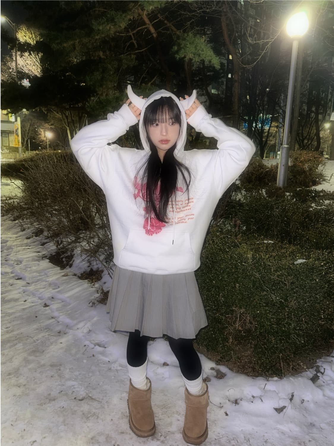 하이 호 체리 후드티 판매합니다 상품이미지5