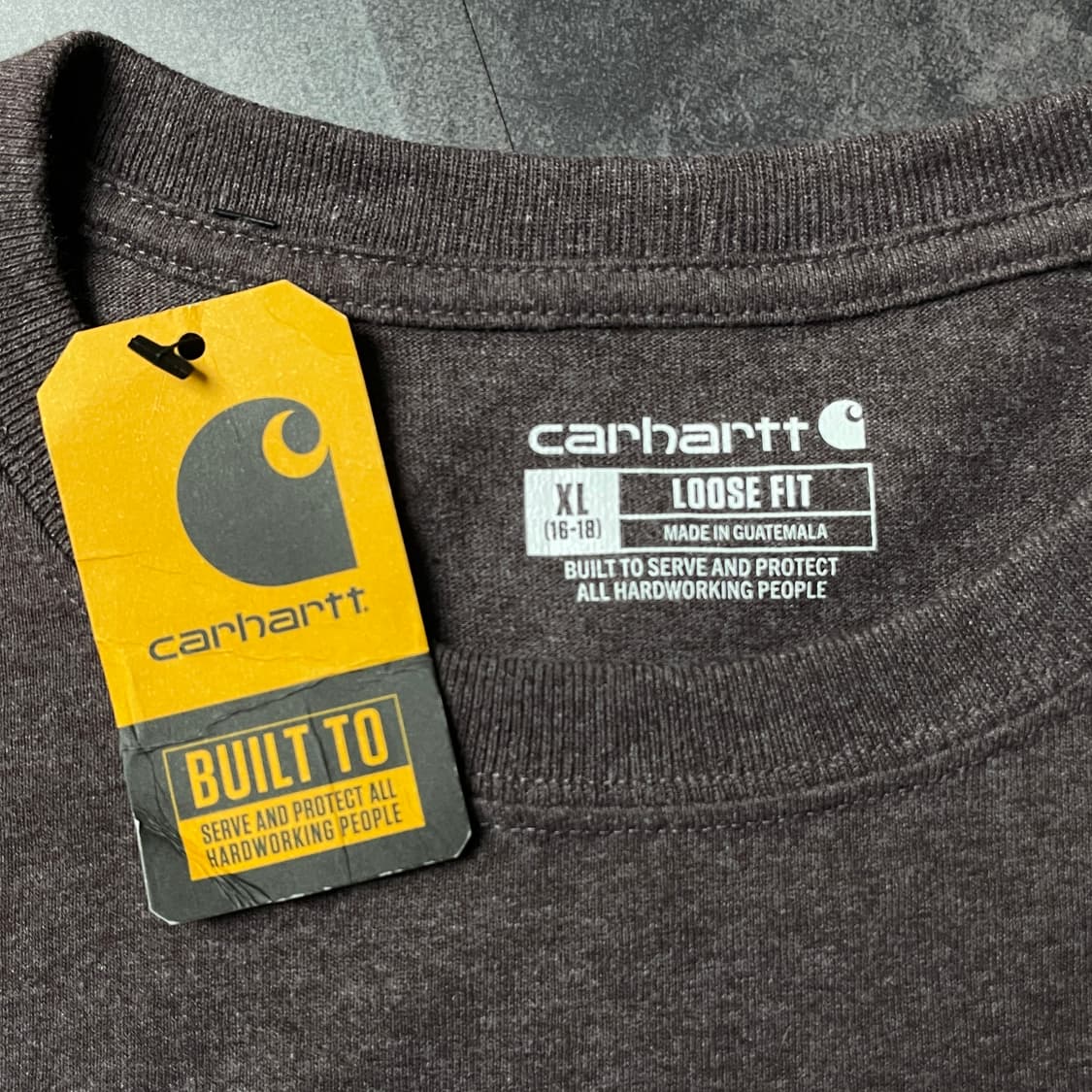 CARHARTT 칼하트 데드스탁 브라운 레터링 긴팔 티셔츠 A00973 상품이미지9