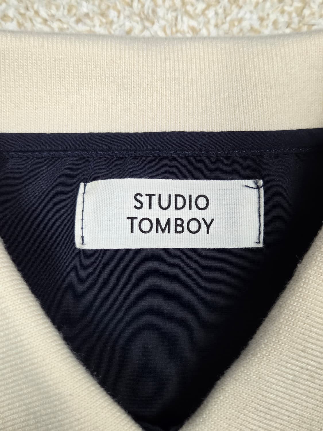 [스튜디오 톰보이] 배색 니트 카라 반팔 셔츠 | S00035 상품이미지3