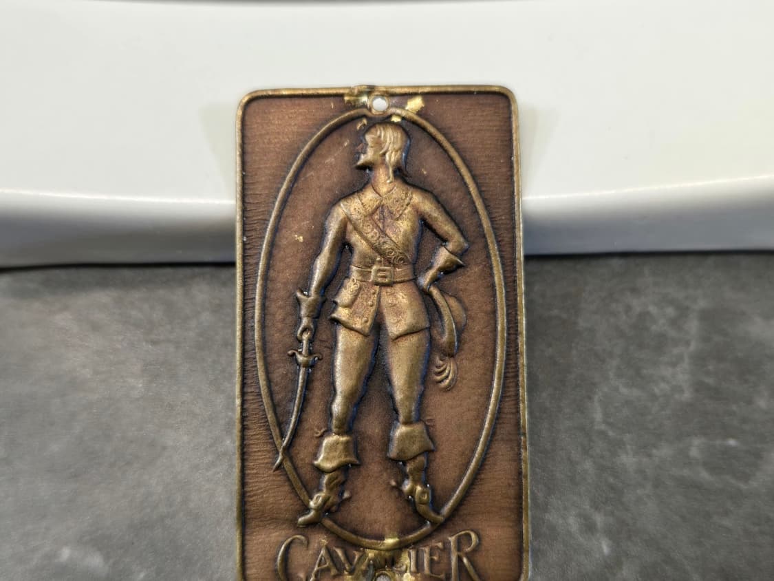 1930년 빈티지 미국 Cavalier Furniture 황동 태그 상품이미지2