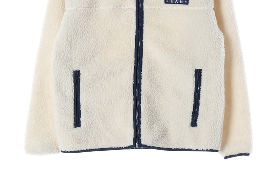 타미진스 빅로고 쉐르파 양털 플리스 집업 자켓 M 상품이미지4