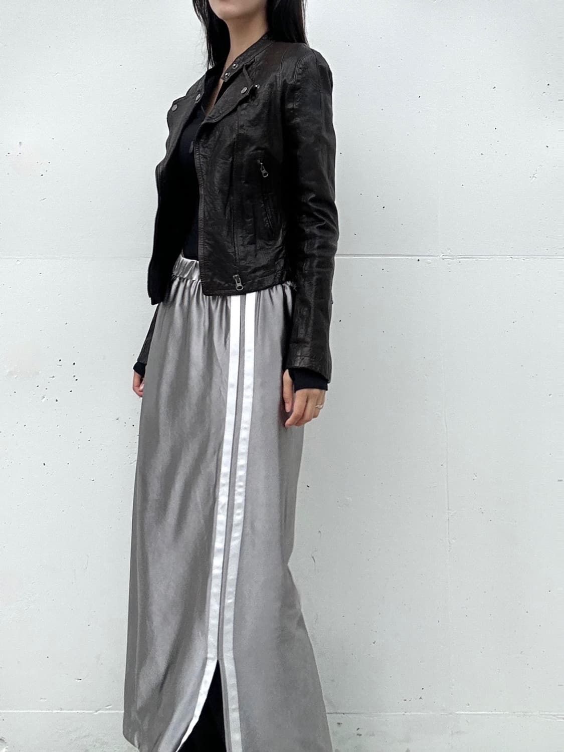 TATE short leather jacket / deep brown 상품이미지8