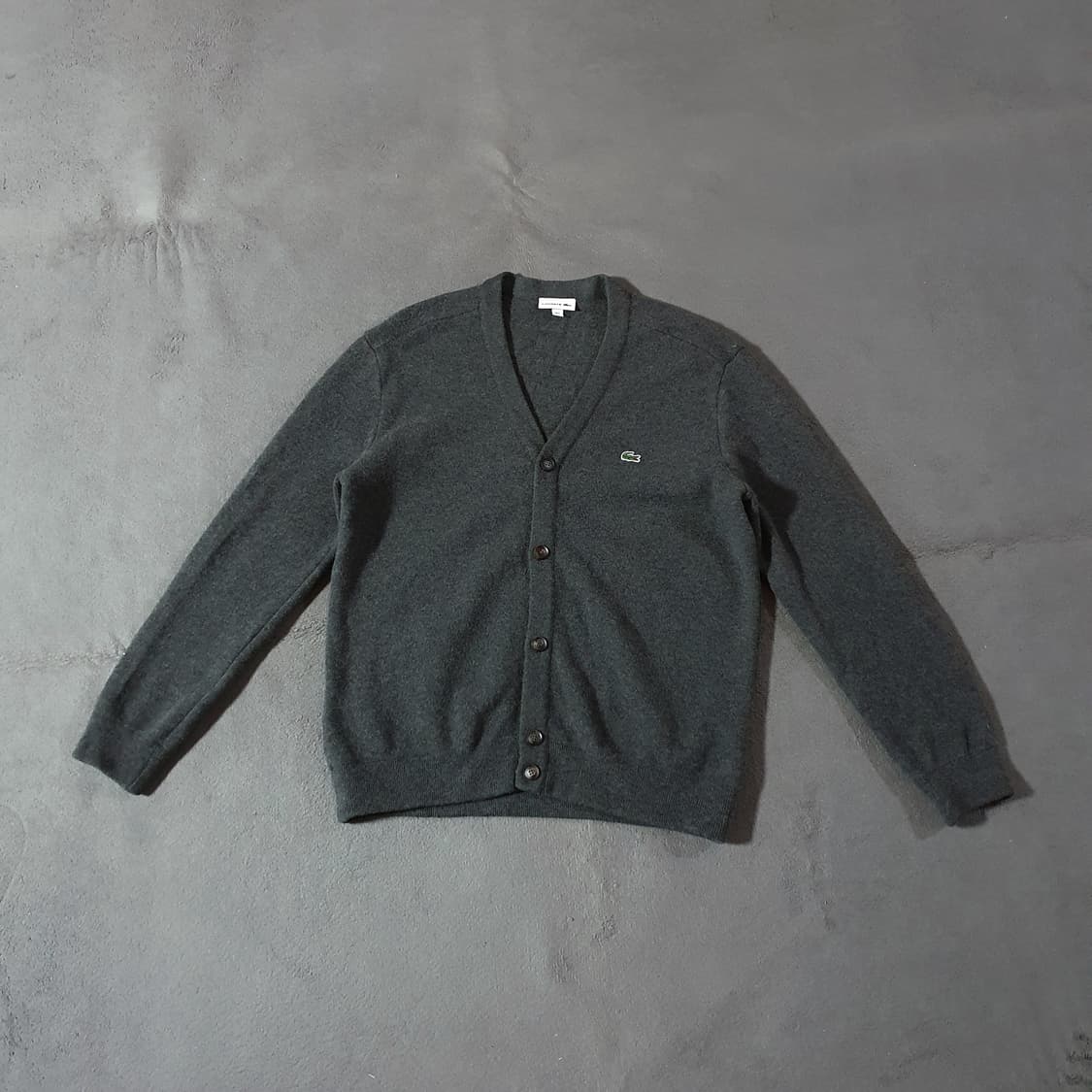 라코스테 헤비 울 니트 가디건 XL 110 차콜그레이 상품이미지1